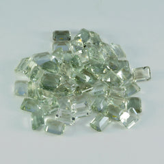 Green Amethyst 1PC Small 6x8 MM Emerald Faceted Green High Quality Semi Precious Loose Gems