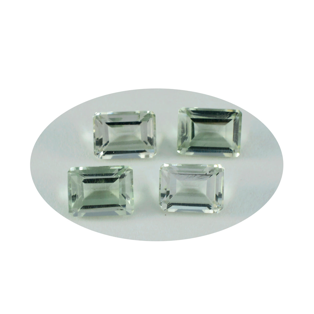 Green Amethyst 1PC Small 6x9 MM Emerald Faceted Green Natural Semi Precious Loose Gemstone