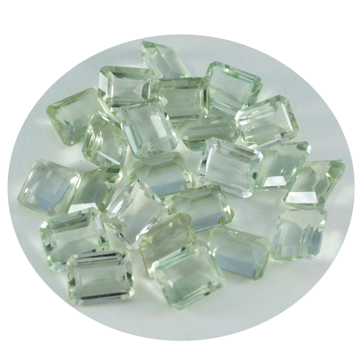Green Amethyst 1PC Small 7x9 MM Emerald Faceted Green Genuine Semi Precious Loose Gemstones Sekundär produktbild