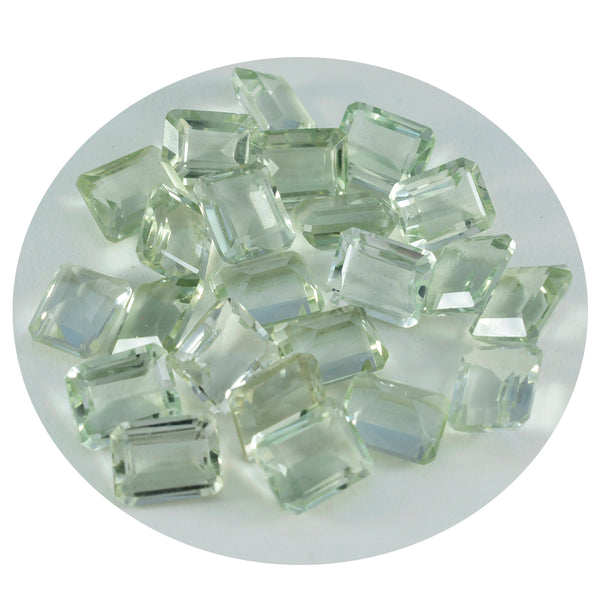 Green Amethyst 1PC Small 7x9 MM Emerald Faceted Green Genuine Semi Precious Loose Gemstones