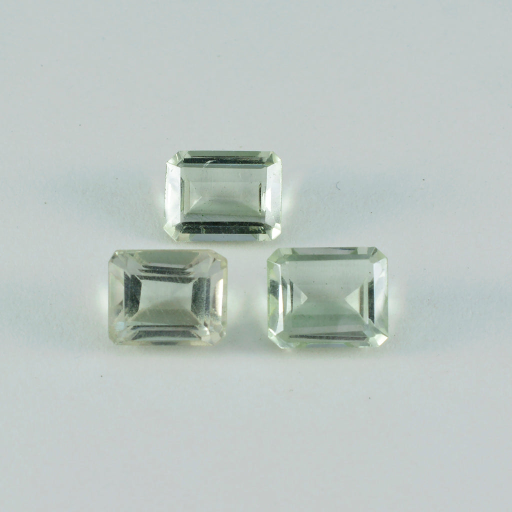 Green Amethyst 1PC Large 10x12 MM Emerald Faceted Green Sparkling Semi Precious Gems