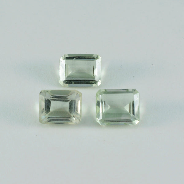 Green Amethyst 1PC Small 6x9 MM Emerald Faceted Green Natural Semi Precious Loose Gemstone