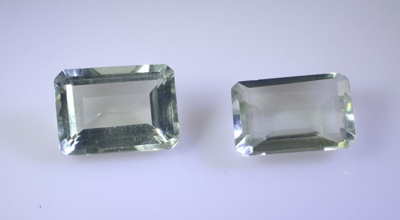 Green Amethyst 1PC Large 10x12 MM Emerald Faceted Green Sparkling Semi Precious Gems