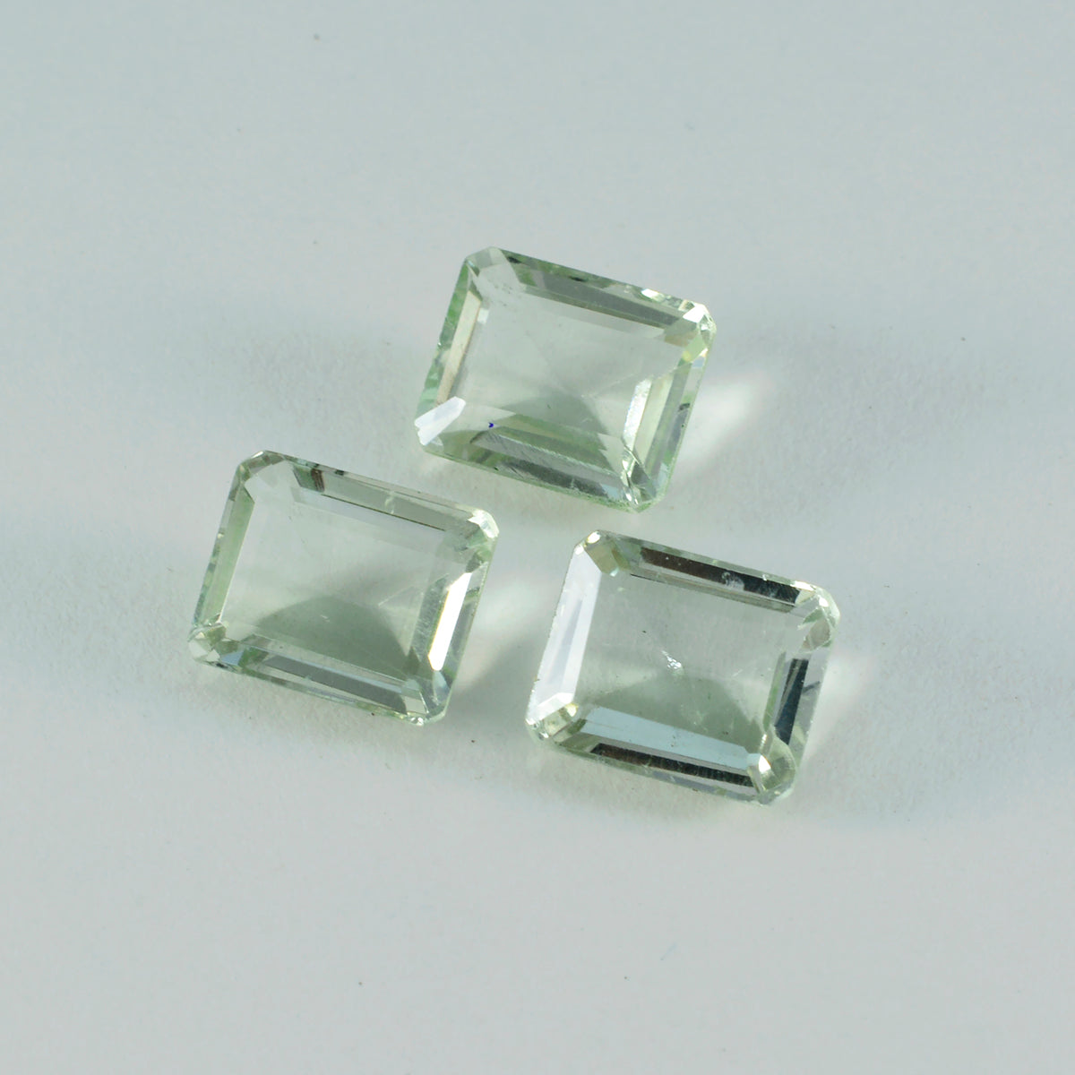 Green Amethyst 1PC Large 10x14 MM Emerald Faceted Green Polished Semi Precious Loose Gems