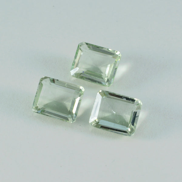Green Amethyst 1PC Large 10x14 MM Emerald Faceted Green Polished Semi Precious Loose Gems