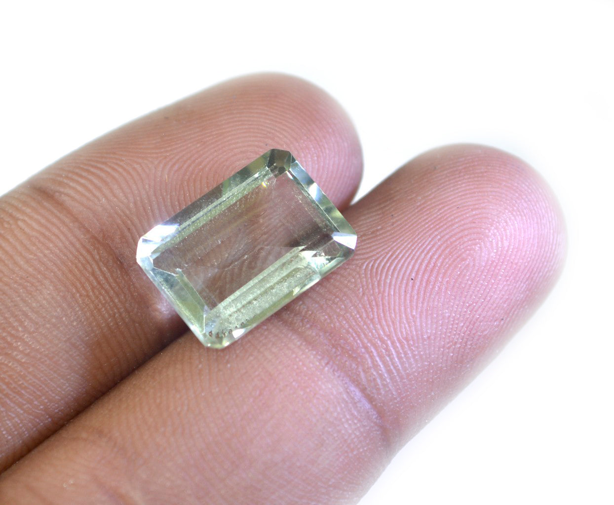 Green Amethyst 1PC Chunky 12x16 MM Emerald Faceted Green Splendid Semi Precious Loose Gemstone