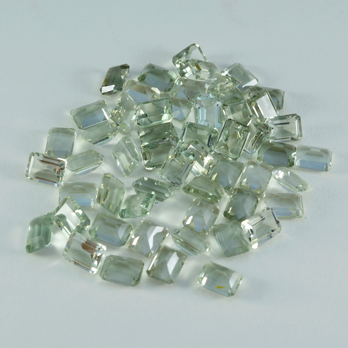 Green Amethyst 1PC Large 9x11 MM Emerald Faceted Green Fiery Semi Precious Loose Gemstone