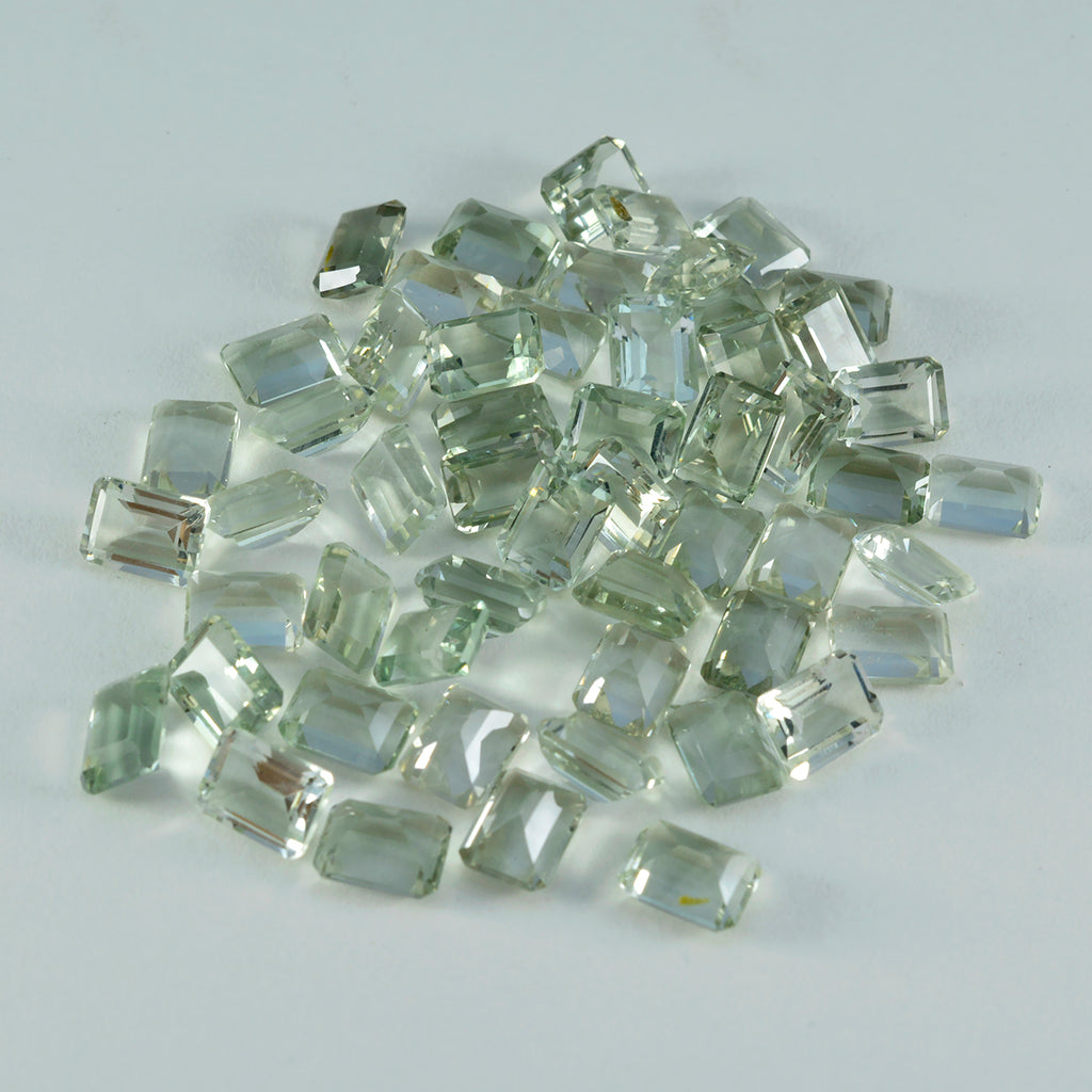 Green Amethyst 1PC Medium 7x10 MM Emerald Faceted Green Superior Semi Precious Gems