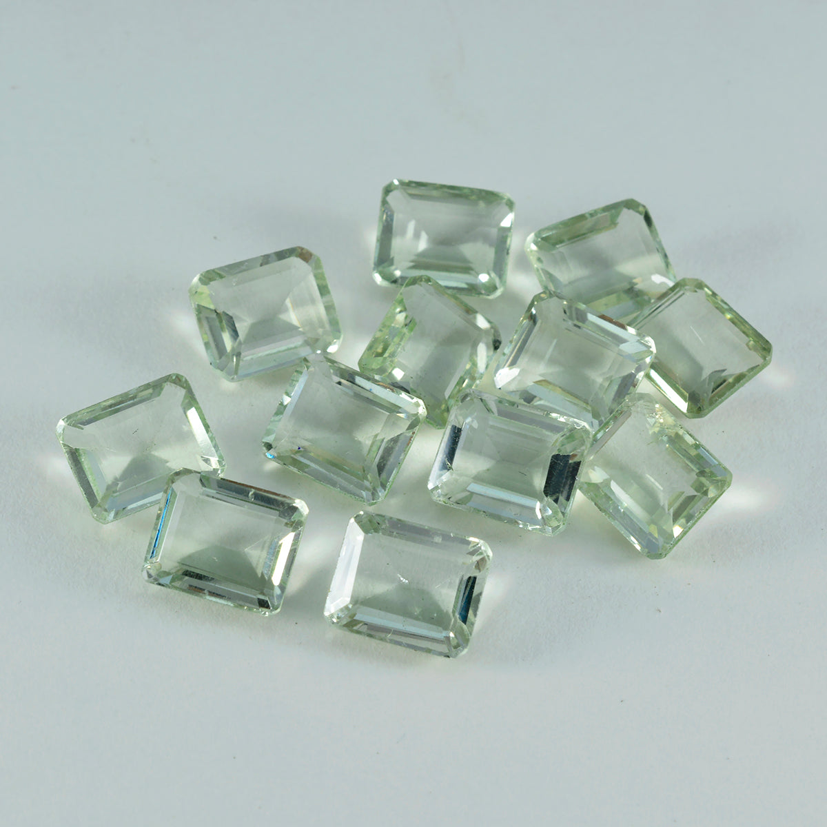 Green Amethyst 1PC Small 6x8 MM Emerald Faceted Green High Quality Semi Precious Loose Gems
