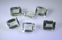 Green Amethyst 1PC Medium 7x10 MM Emerald Faceted Green Superior Semi Precious Gems