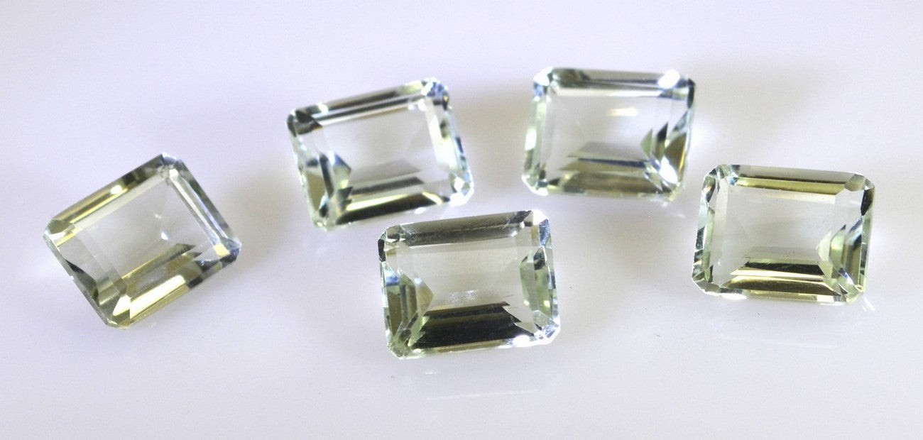 Green Amethyst 1PC Small 7x9 MM Emerald Faceted Green Genuine Semi Precious Loose Gemstones