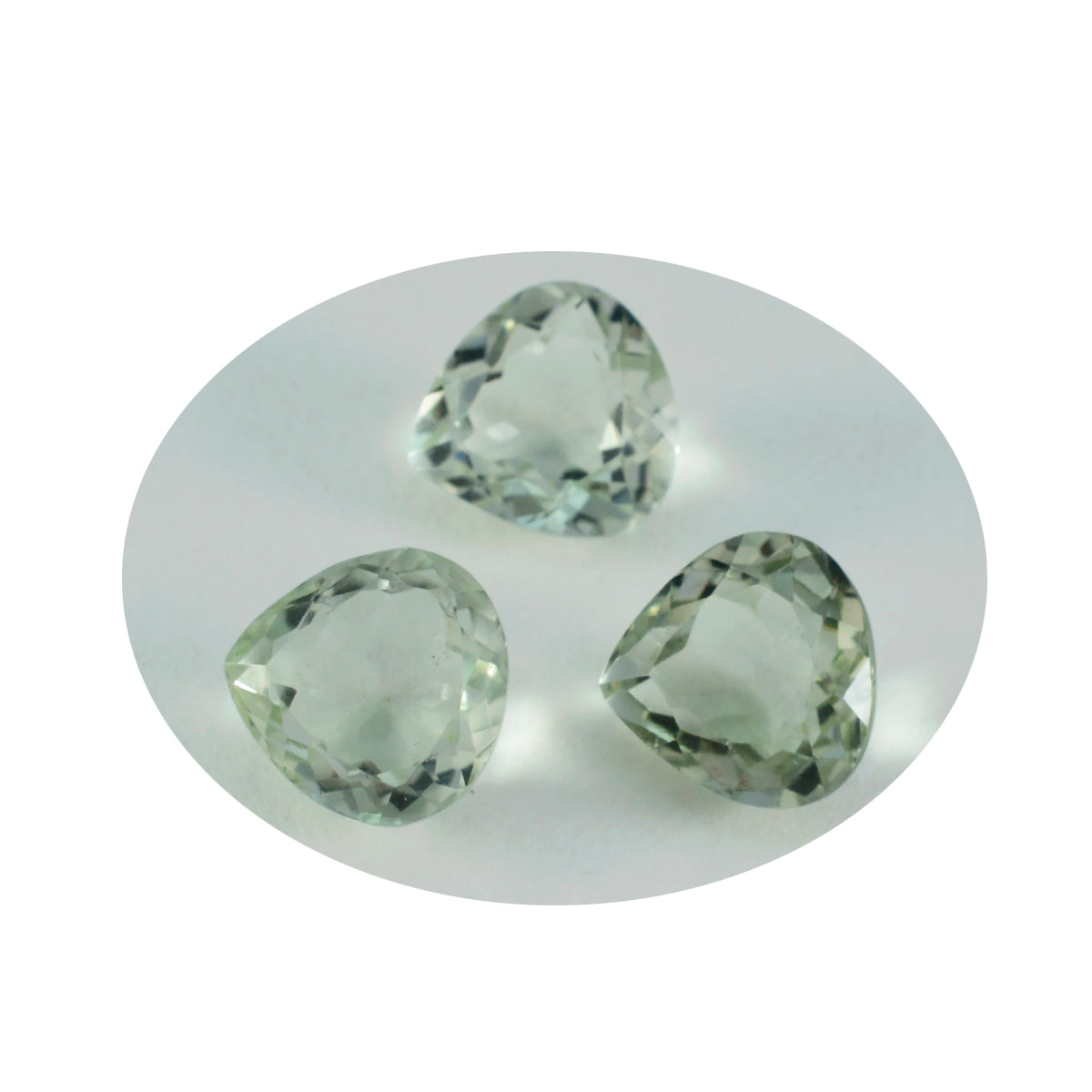 Green Amethyst 1PC Chunky 13x13 MM Heart Faceted Green Natural Semi Precious Loose Gemstone