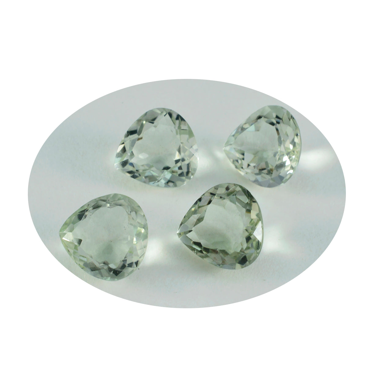 Green Amethyst 1PC Chunky 14x14 MM Heart Faceted Green Genuine Semi Precious Loose Gemstones