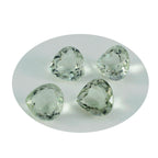 Green Amethyst 1PC Chunky 14x14 MM Heart Faceted Green Genuine Semi Precious Loose Gemstones