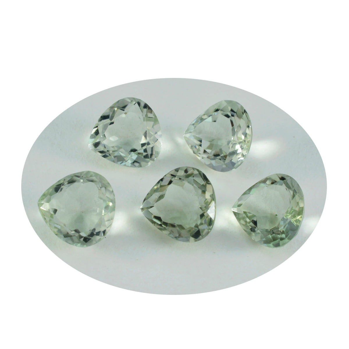 Green Amethyst 1PC Chunky 16x16 MM Heart Faceted Green Pure Semi Precious Loose Gems Immagine secondaria del prodotto