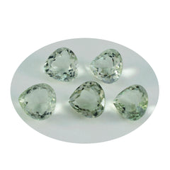 Green Amethyst 1PC Chunky 16x16 MM Heart Faceted Green Pure Semi Precious Loose Gems