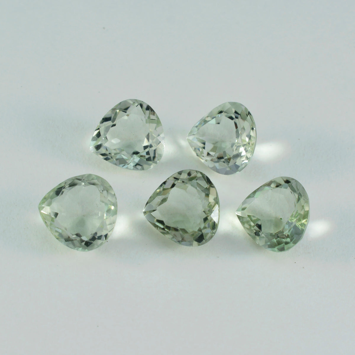 Green Amethyst 1PC Chunky 16x16 MM Heart Faceted Green Pure Semi Precious Loose Gems