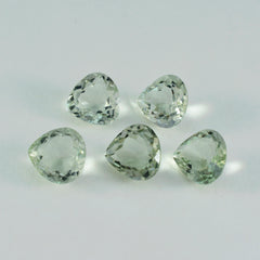 Green Amethyst 1PC Chunky 16x16 MM Heart Faceted Green Pure Semi Precious Loose Gems