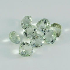 Green Amethyst 1PC Small 8x8 MM Heart Faceted Green Luster Semi Precious Loose Gems