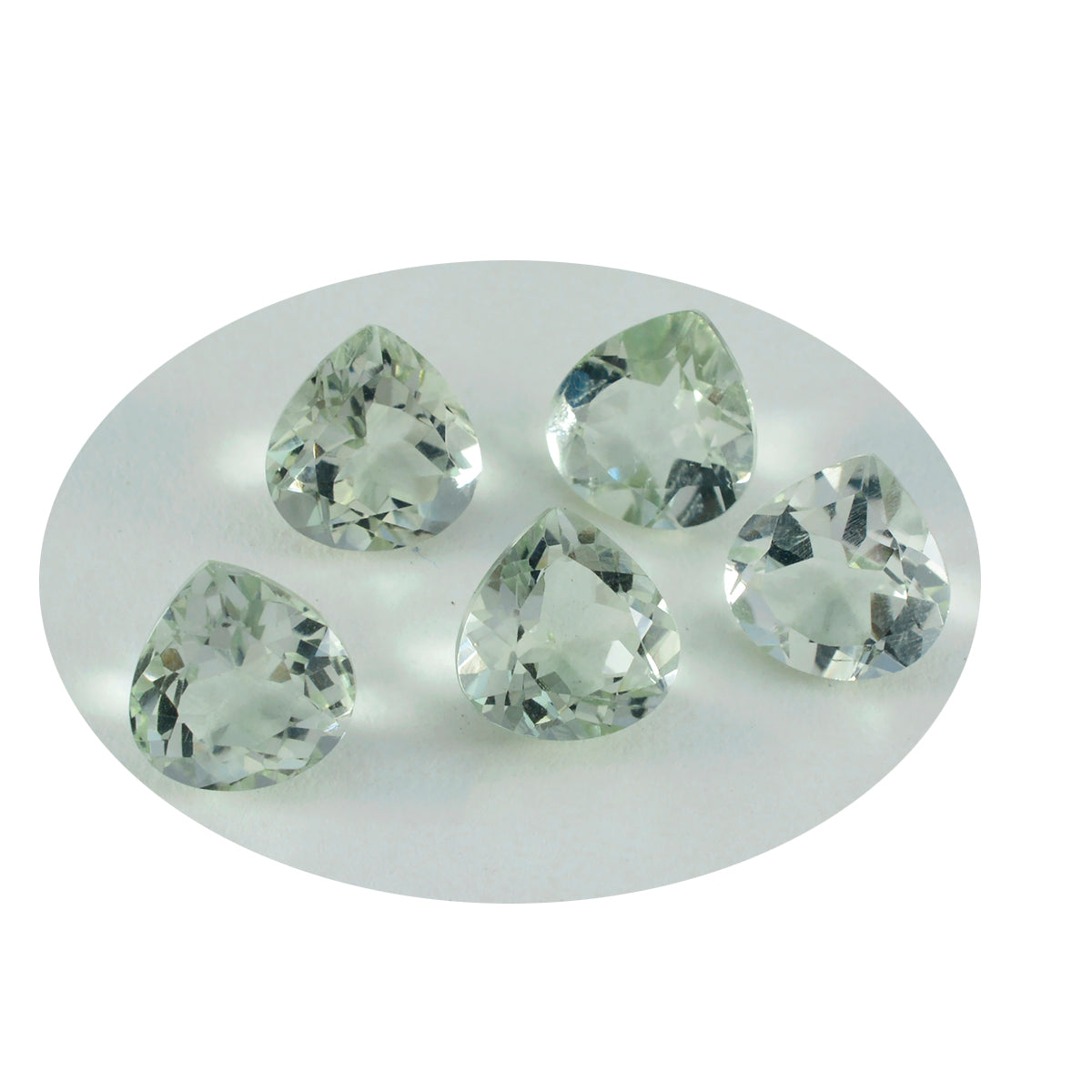 Green Amethyst 1PC Medium 9x9 MM Heart Faceted Green Lustrous Semi Precious Loose Gemstone