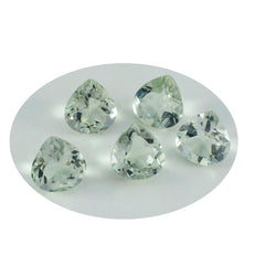 Green Amethyst 1PC Medium 9x9 MM Heart Faceted Green Lustrous Semi Precious Loose Gemstone