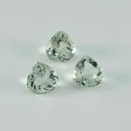Green Amethyst 10PC Tiny 4x4 MM Heart Faceted Green Brilliant Semi Precious Loose Gems