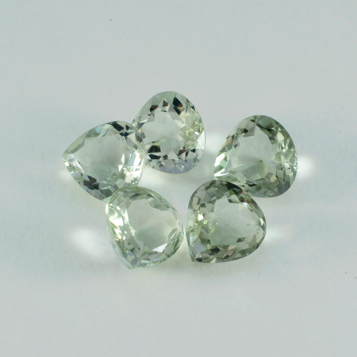 Green Amethyst 1PC Chunky 13x13 MM Heart Faceted Green Natural Semi Precious Loose Gemstone Main image