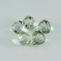 Green Amethyst 1PC Chunky 13x13 MM Heart Faceted Green Natural Semi Precious Loose Gemstone