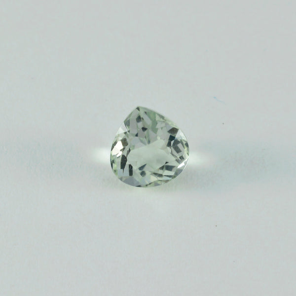 Green Amethyst 1PC Chunky 16x16 MM Heart Faceted Green Pure Semi Precious Loose Gems