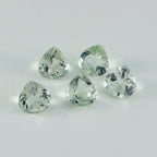 Green Amethyst 1PC Tiny 6x6 MM Heart Faceted Green Polished Semi Precious Loose Gemstones