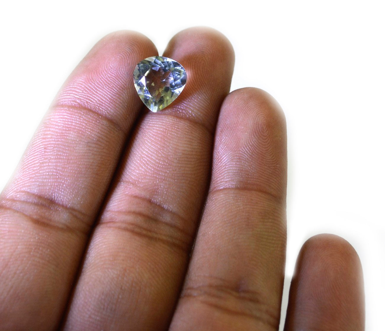 Green Amethyst 1PC Small 8x8 MM Heart Faceted Green Luster Semi Precious Loose Gems