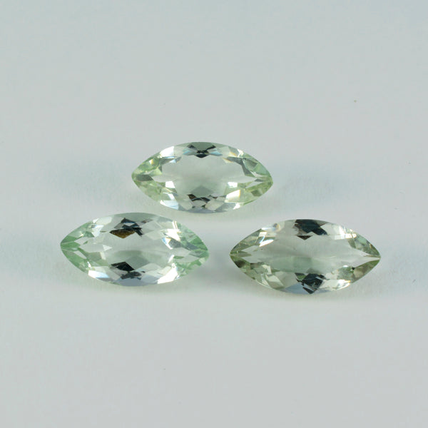 Green Amethyst 1PC Chunky 10x20 MM Marquise Faceted Green Sparkling Semi Precious Gems