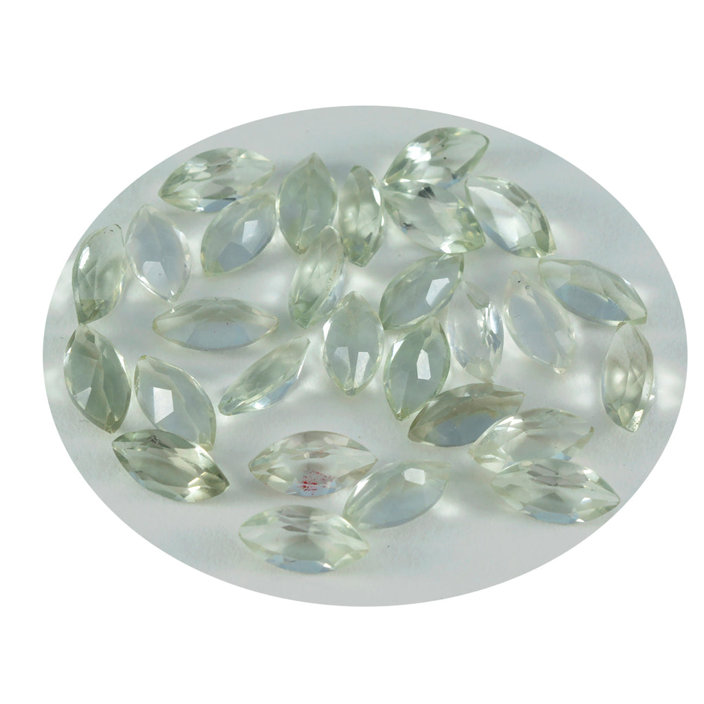 Green Amethyst 10PC Tiny 2x4 MM Marquise Faceted Green Fine Semi Precious Gems