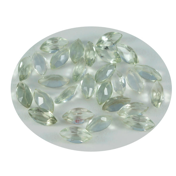 Green Amethyst 10PC Tiny 2x4 MM Marquise Faceted Green Fine Semi Precious Gems