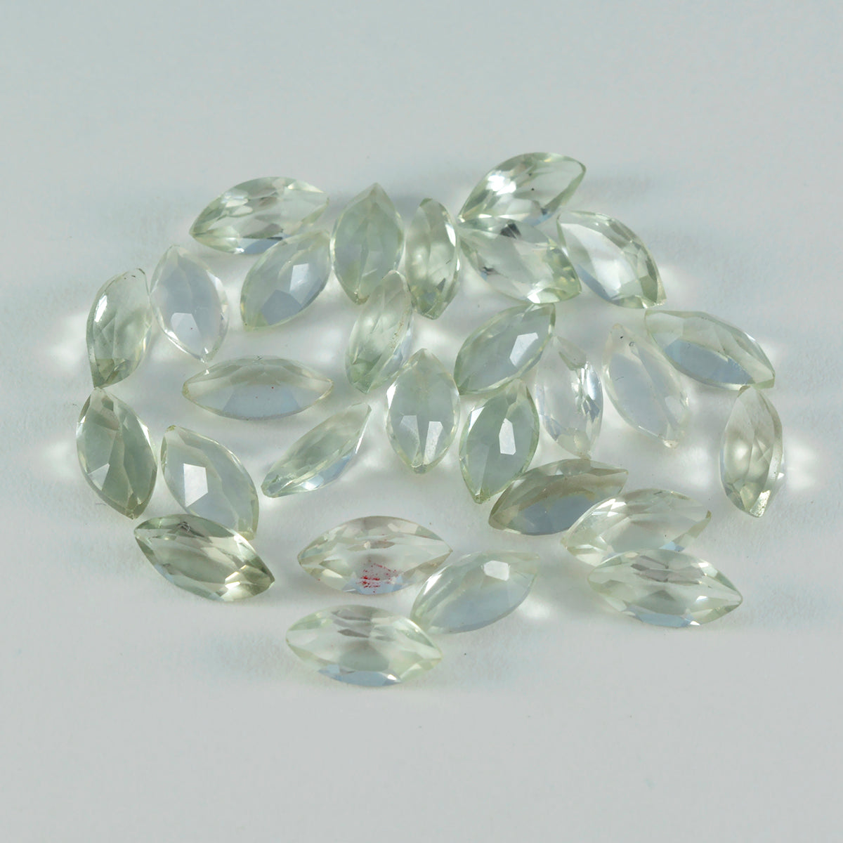 Green Amethyst 10PC Tiny 2x4 MM Marquise Faceted Green Fine Semi Precious Gems