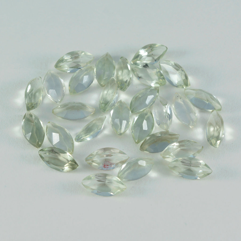 Green Amethyst 1PC Tiny 3x6 MM Marquise Faceted Green Natural Semi Precious Loose Gemstone