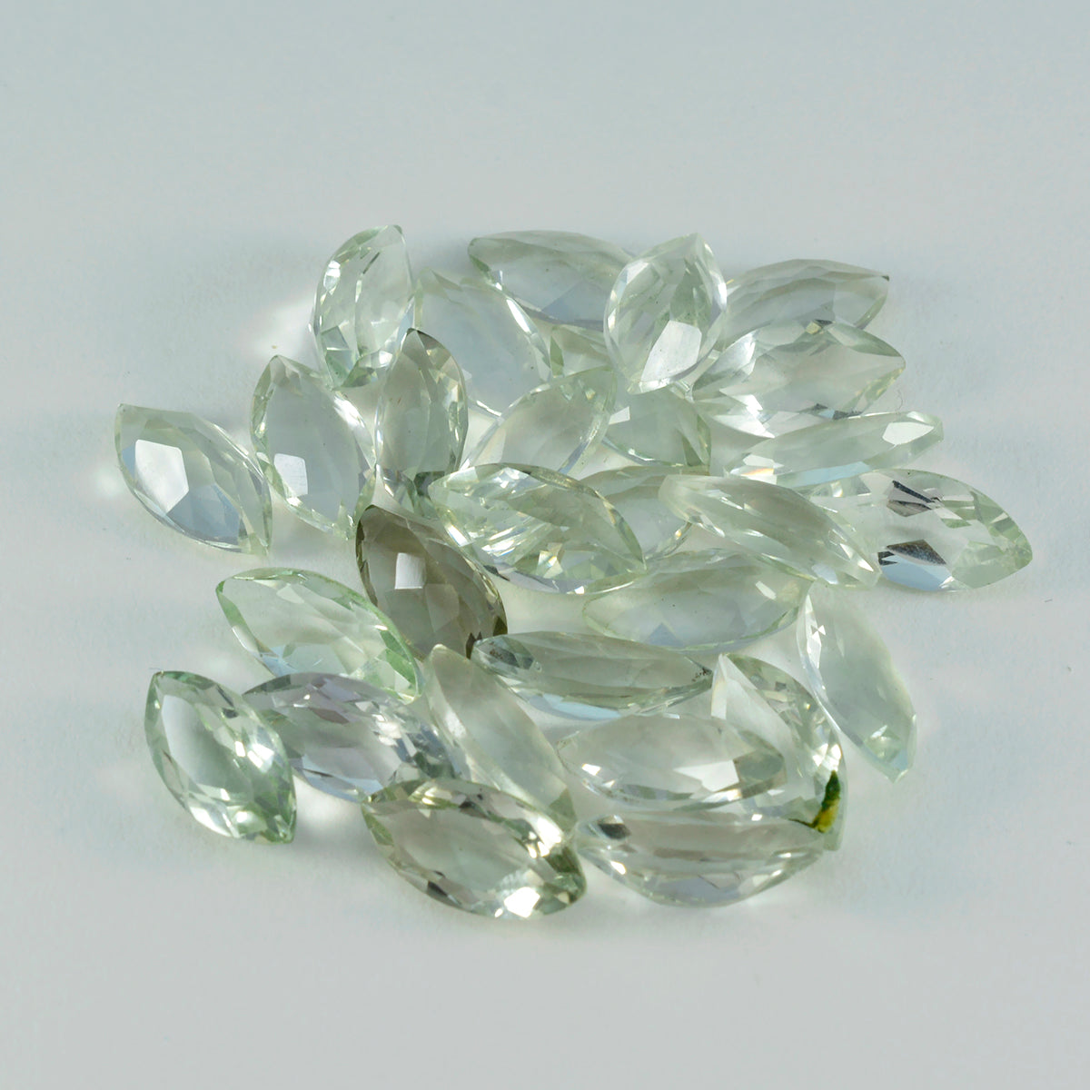 Green Amethyst 1PC Tiny 4x8 MM Marquise Faceted Green Genuine Semi Precious Loose Gemstones
