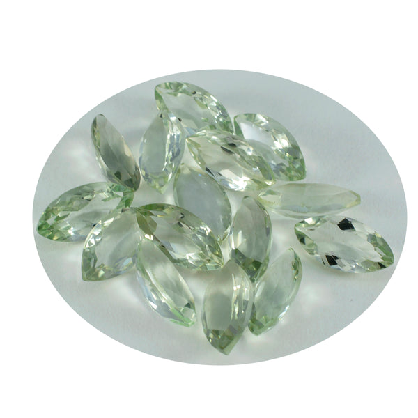 Green Amethyst 1PC Small 5x10 MM Marquise Faceted Green Superior Semi Precious Gems