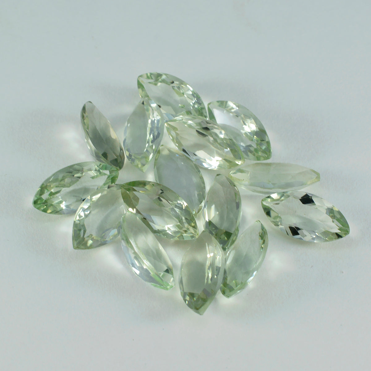 Green Amethyst 1PC Small 5x10 MM Marquise Faceted Green Superior Semi Precious Gems