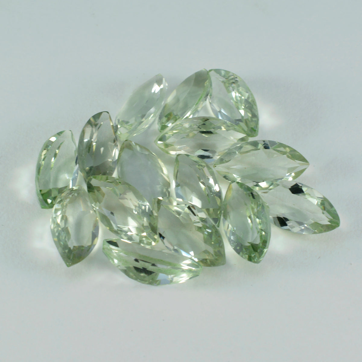Green Amethyst 1PC Medium 7x14 MM Marquise Faceted Green Fiery Semi Precious Loose Gemstone