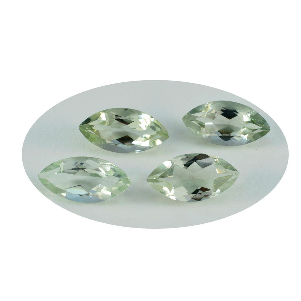 Green Amethyst 1PC Large 8x16 MM Marquise Faceted Green Brilliant Semi Precious Loose Gemstones