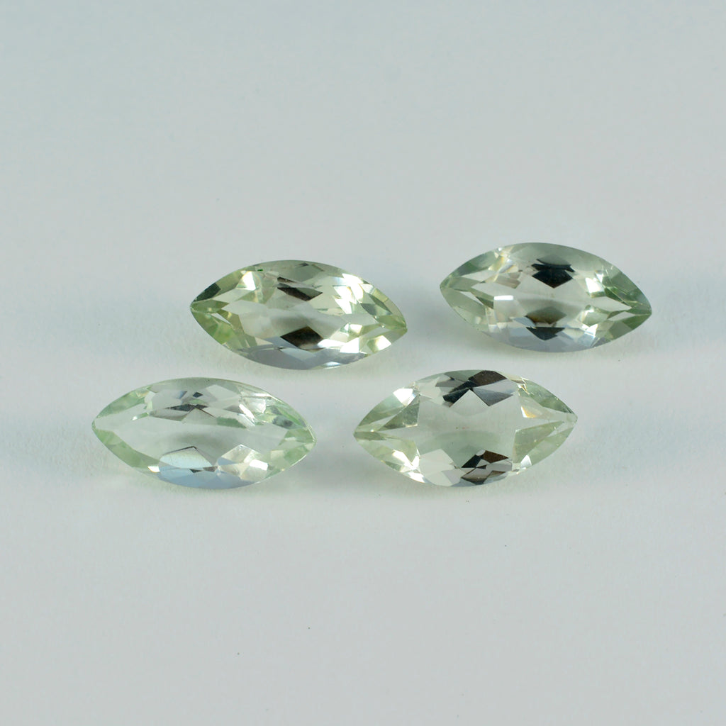 Green Amethyst 1PC Large 8x16 MM Marquise Faceted Green Brilliant Semi Precious Loose Gemstones