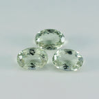 Green Amethyst 1PC Small 6x8 MM Oval Faceted Green Polished Semi Precious Loose Gems