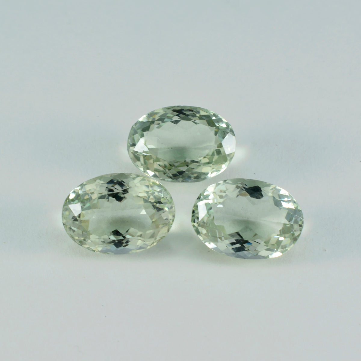 Green Amethyst 1PC Large 8x12 MM Oval Faceted Green High Quality Semi Precious Loose Gemstones