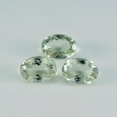 Green Amethyst 1PC Large 8x12 MM Oval Faceted Green High Quality Semi Precious Loose Gemstones