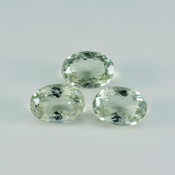 Green Amethyst 1PC Medium 7x10 MM Oval Faceted Green Lustrous Semi Precious Gems