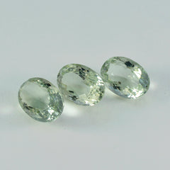 Green Amethyst 1PC Chunky 13x18 MM Oval Faceted Green Pure Semi Precious Loose Gemstones