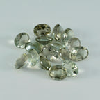 Green Amethyst 1PC Small 6x8 MM Oval Faceted Green Polished Semi Precious Loose Gems