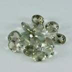 Green Amethyst 1PC Medium 7x10 MM Oval Faceted Green Lustrous Semi Precious Gems