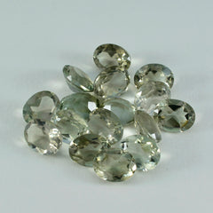 Green Amethyst 1PC Medium 7x10 MM Oval Faceted Green Lustrous Semi Precious Gems